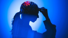 silhouette concept of brain technology