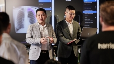 Harrison.ai co-founders during a product demonstration