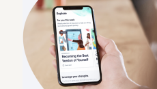 BetterUp graphic displayed on smartphone