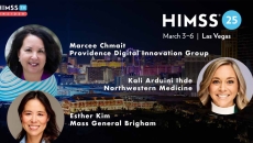 Marcee Chmait of Providence, Kali Arduini Idhe of Northwestern Medicine and Esther Kim of Mass General Brigham_Las Vegas skyline Photo by halbergman/E+/Getty Images