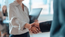 Two people shaking hands
