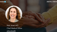 Dr. Nele Jessel at athenahealth_ Holding hands photo by Kobus Louw/Getty Images