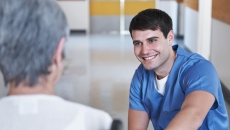 Nurse with elderly person