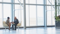 Two executives in a conference