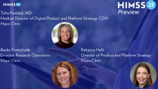 Dr. Tufia Haddad, Becky Kottschade and Rebecca Heft