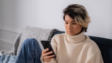 Person using smartphone