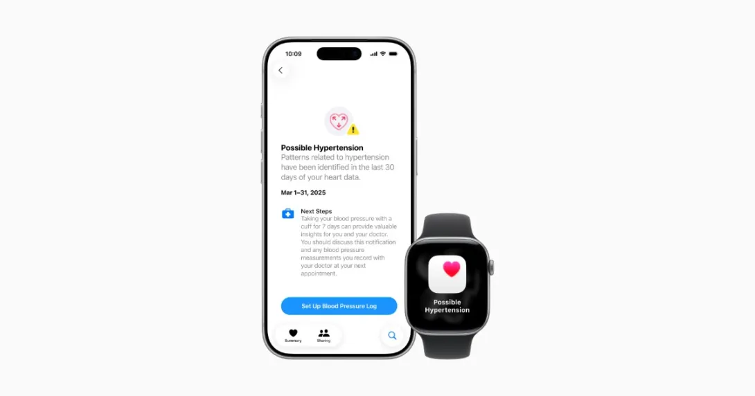 Hypertension feature on the Apple Watch Series 11 and iPhone 