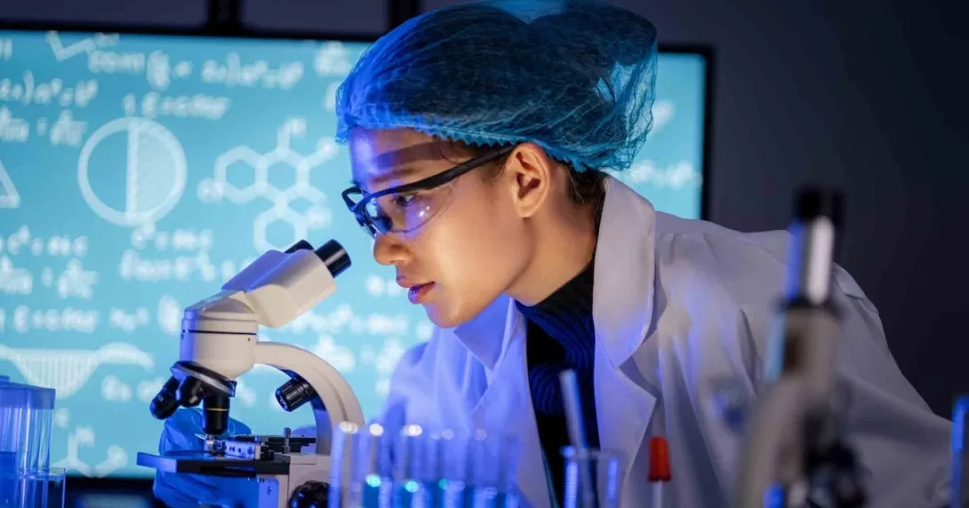 Scientist conducting experiments in a laboratory