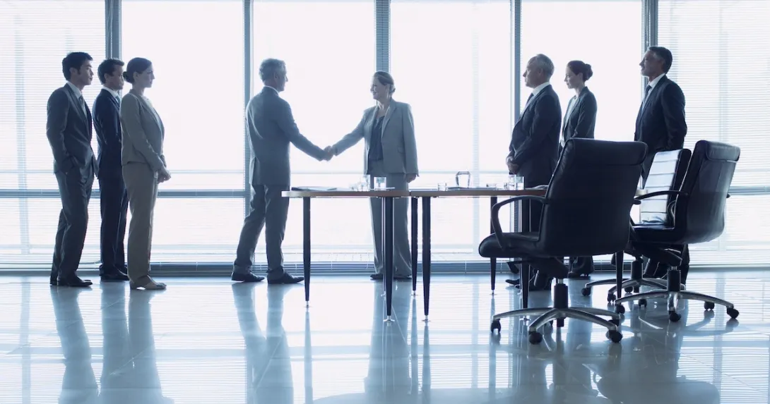 Company executives at a meeting