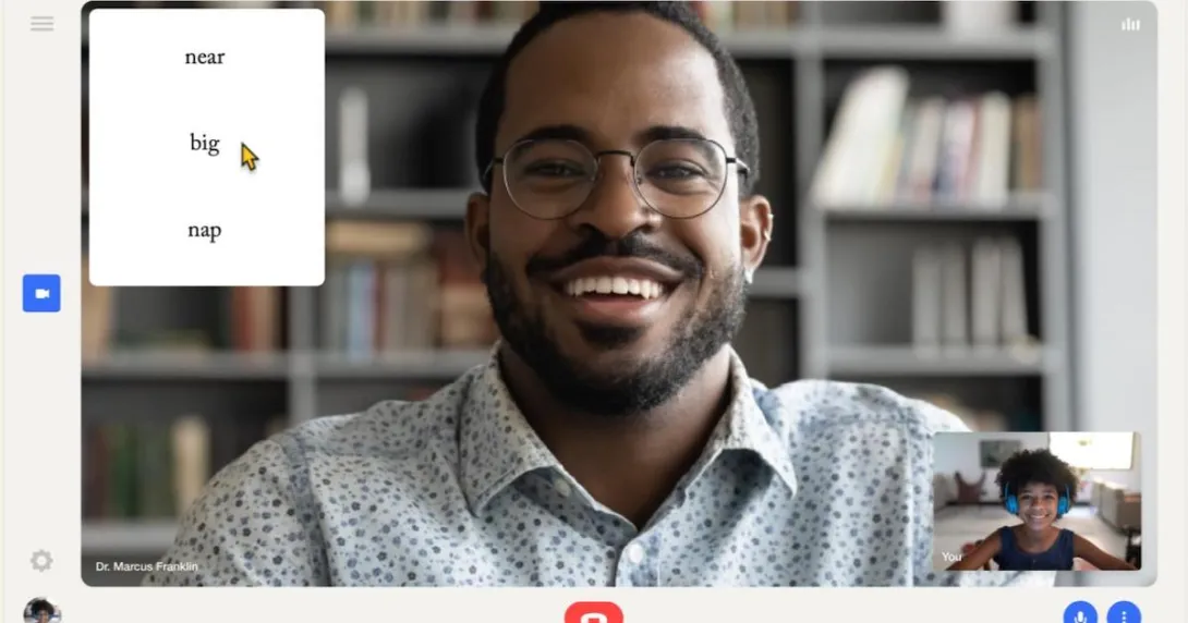 A screenshot of a telehealth appointment with a provider