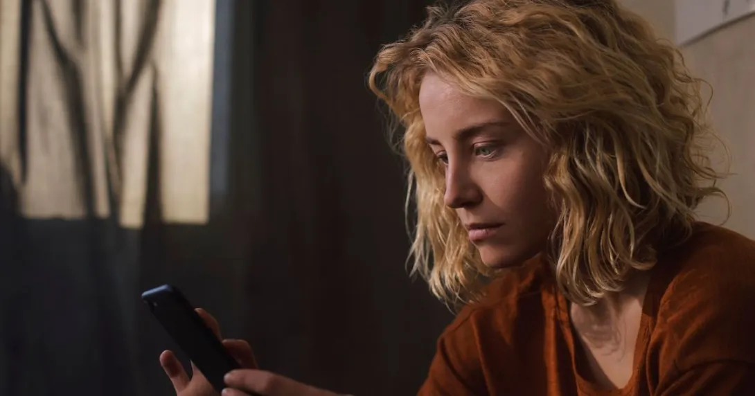 Person looking at a phone