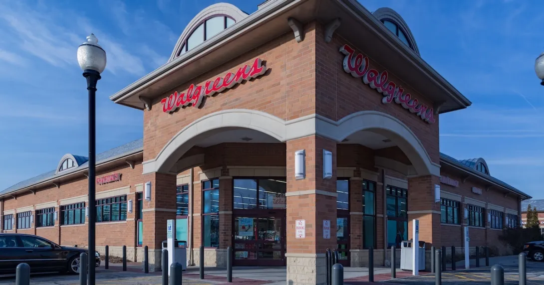 Exterior of Walgreens store
