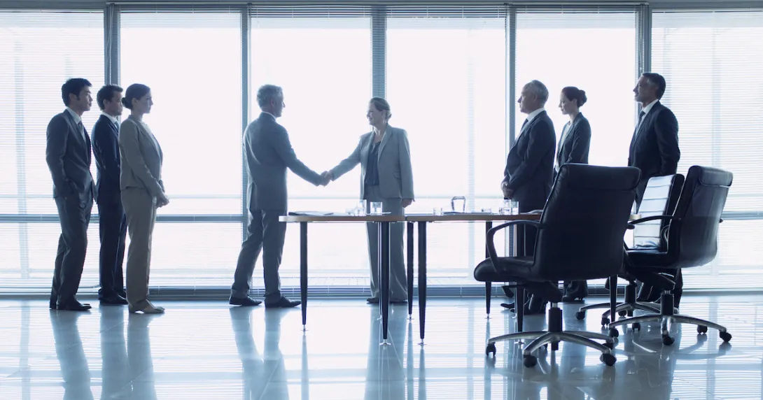 Businesspeople shaking hands
