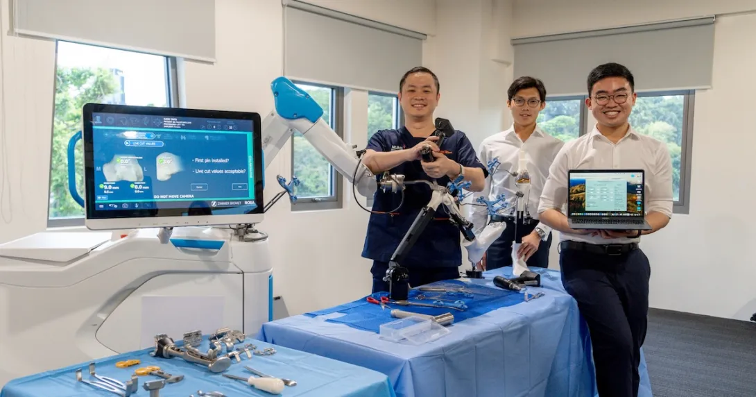 Alexandra Hospital team behind an AI for robotic total knee replacement